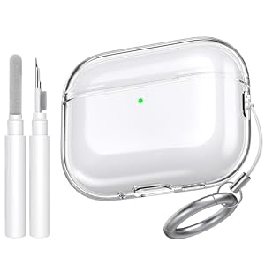 AhaStyle Transparente Coque AirPods Pro 3 (2025) avec Kit Nettoyage