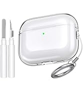 AhaStyle Clear Airpods Pro 3 Case Cover 2025 [Anti-Yellowing] Soft TPU Protective Skin for Apple ...