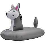 Jet Creations Sled Husky Snow Tube Inflatable 38 inches Long One Person Snow and Water Rider for Kids Fun-HUSKYM