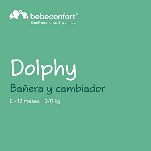 Miniatura 2 de Bebeconfort Dolphy, Bañera Cambiador Bebé 2 En 1, 0-12 M Máx 11 Kg , Fácil De Mover 4 Ruedas Con Freno, Múltiples Compartimentos Almacenamiento, Colchón Cambiador Acolchado, Fácil Drenaje, Grey Mist