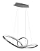 Produktbild Reality Leuchten LED Pendelleuchte Sansa R32751107, Metall Nickel matt, inklusiv 28 Watt LED, Switch Dimmer