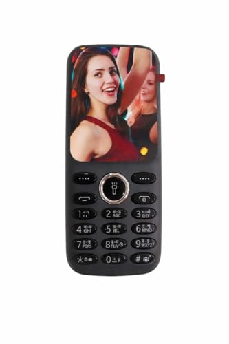 Image of Karbonn KX9 Jet Black Feature Phone | Dual SIM Keypad Mobile | 1.8 Inch Display | 1000mAh Battery | FM Radio | Bluetooth | Camera | 32GB Expandable | Budget Phone