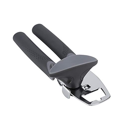 Abridor de lata manual de aço inoxidável de 2 alças Levantador de tampa de borda suave