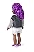 American Girl Truly Me 18-inch Doll #91 with Gray Eyes, Purple Hair, and Very Deep Skin in Graffiti Outfit, For Ages 6+