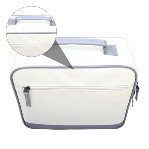 Funda portátil Homoyoyo para accesorios digitales, de tela blanca con protección integrada, ideal para proyectores y organización de viaje miniatura 3