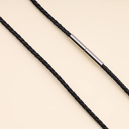 Gavu Men's Genuine Leather Stainless Steel Compass Surfer Necklace #TOP5