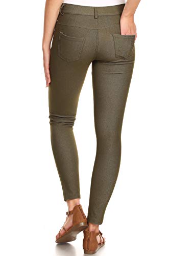 Image of YELETE Women's Basic Five Pocket Stretch Jegging Tights Pants