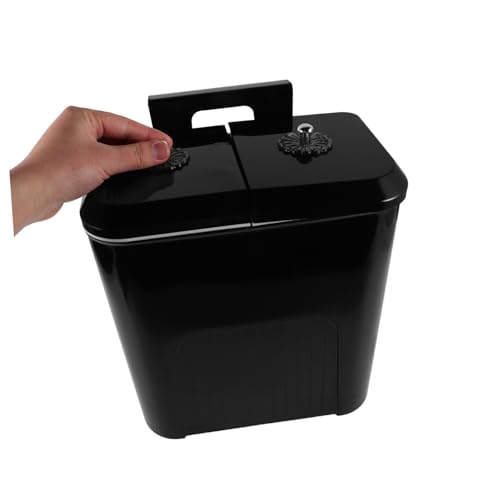 Caneca de basura rectangular negra para montaje en pared miniatura 4