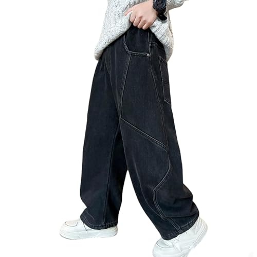 Jean baggy garçon 8 ans en denim léger style chino sport et streetwear