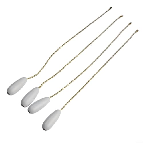 LatoYard Juego de cadena de 21 pulgadas, color morado para ventilador de cristal, cable de extensión decorativo con cuentas para ventiladores de techo y accesorios de iluminación, paquete de 2 (blanco