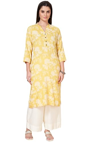 Image of Rangmanch by Pantaloons Women's Cotton Printed Regular Kurtas