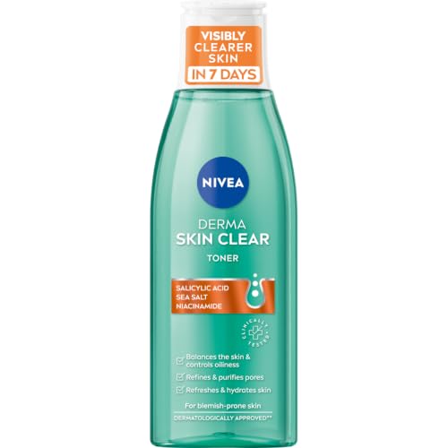 NIVEA Derma Skin Clear - Tonico normalizzante con acido salicilico e niacinamide, 200 ml