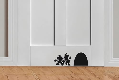 Vinilo Decorativo Pared Ratón Negro 8x2.7 in 2 Piezas miniatura 2