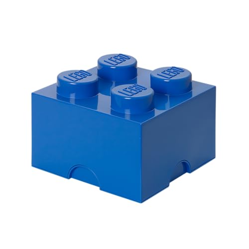 LEGO Aufbewahrungsstein, 4 Noppen, Stapelbare Aufbewahrungsbox, 5,7 l, blau