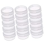 OUNONA 25 Stück Teiliges Kleine Runde Probenbehälter mit Deckel Transparente Kunststoff dose für Bodenproben Wasserdichte Aufbewahrungsbox Langlebig Leicht für Labor Schule und