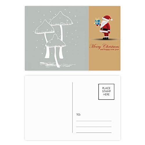 Cartes postales champignon gris lot de papeterie nature illustration