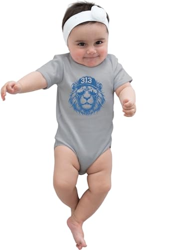 Go All Out Lion Wearing Sunglasses and 313 Hat Infant Creeper