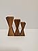 Walnut Wood Bow Tie Inlays, Variety Sizes, 9 Pack.