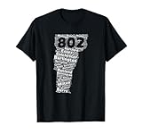 Authentic Vermont Clothing Vermont State 802 Area Code T-Shirt