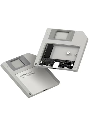 Hagibis m2 ssd gehäuse im Floppy-Design USB 3.2 Gen2 10 Gbit/s NVMe PCIe M.2 2230/2242 externes Festplattengehäuse für MacBook Laptop iPad Android ssd iPhone 17 16 15 Pro Max(Grau)