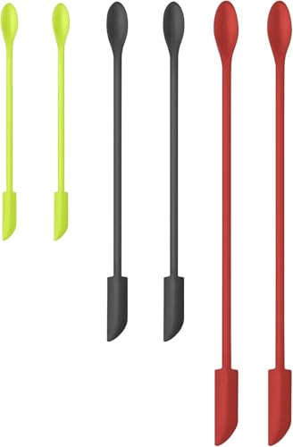 Silicone Spatula Set (6Pcs) - Mini Scraper Tool for Beauty & Food - Reach Every Last Drop, Multi-Size Spatulas for Makeup Jars, Lotion Bottles & Kitchen Containers​