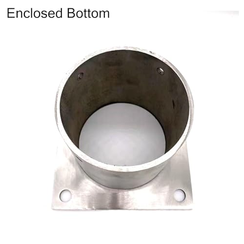 Heavy Duty Stainless Steel Round Post Anchor Base con Viti per la ringhiera del Deck e Post della Cassetta Postale