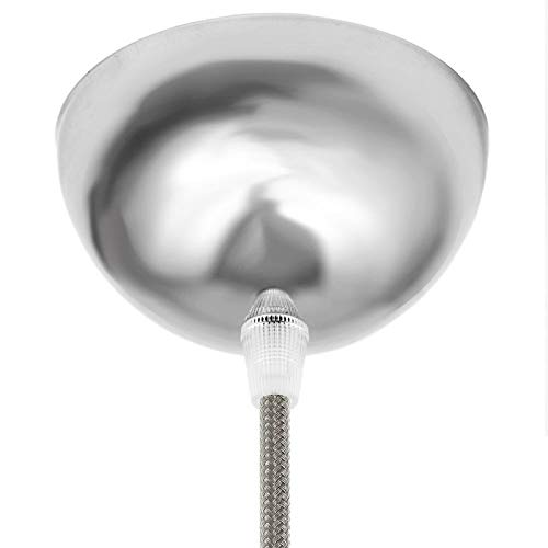 Rosone Semi-Sferico In Metallo Diametro 100Mm 1 Foro Centrale (Cromato)