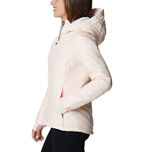 Columbia Women's Heavenly Hooded Water Resistant Insulated Rain Jacket, Peach Quartz, Xx-Large #TOP2