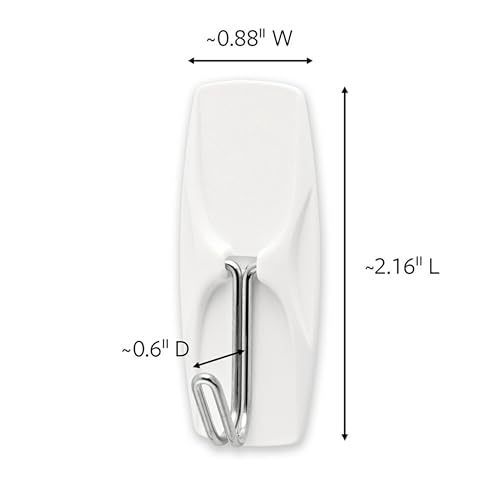 Image of Command Medium Wire Toggle Hooks, Damage Free Hanging WallHooks with Adhesive Strips, No Tools WallHooks for Hanging Organizational Items in Living Spaces, 7 White Hooks & 8 Strip(Pack of 12)