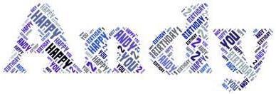 Joyeux Anniversaire Andy Word Art Par Matthew Simon Davies Amazon Fr Cuisine Et Maison