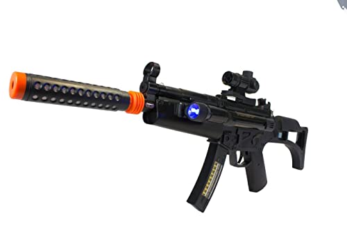 Inchoi Lights And Sounds Mp5 Light Up Combat Toy Gun For Boys, Machine Gun, Rifle, Battery Operated With Military Sound, Best Gift For Kids #TOP9