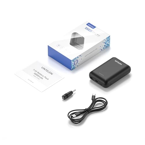 Rechargeable Battery Pack for Heated Clothing - 10000mAh - 7.4V - Compatible with ORORO, Venustas, and More