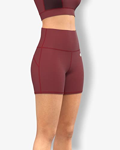 Image of Sfytt Women's High Waist Biker Shorts for Gym, Workout, Yoga & Running, 4 Inch Compression Activewear Shorts, Stretch Polyester Spandex Fabric