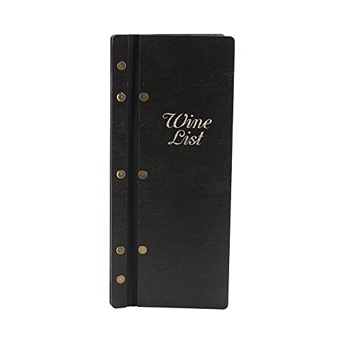 Inko Horeca - Wooden Wine List Menu Holder - Hard Menu Cover - Engraved Restaurant Menu Cover - Wenge Bar Wine List - Wenge coloured Menu - Bar Menu Sign