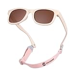 COCOSAND Gafas de sol polarizadas flexibles para bebé con correa para recién nacidos, X-Small