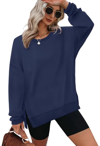 Image of XIEERDUO Womens Oversized Sweatshirts Pullover Casual Crewneck Long Sleeve Tops Comfy