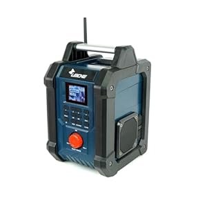 Baustellenradios - Digitales und Robustes Radio mit DAB+, FM, Bluetooth, AUX, 4000mAh Akku, 2 x 15W Lautsprechern und 2.4-Zoll LCD Display