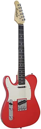Sawtooth Classic ET 60 Ash Body Left-Handed Electric Guitar, Habanero