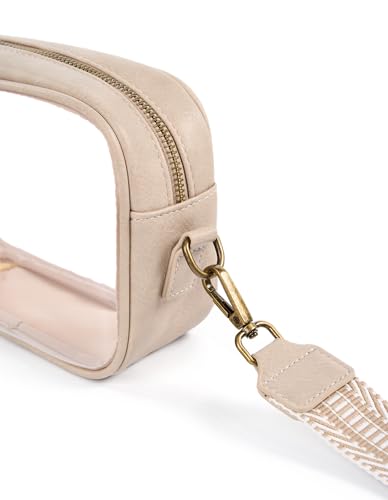 Image of Yarnic Clear Bag Stadium Approved, PVC Transparent Crossbody Purse Small Clear Crossbody Bag with Adjustable Shoulder Strap