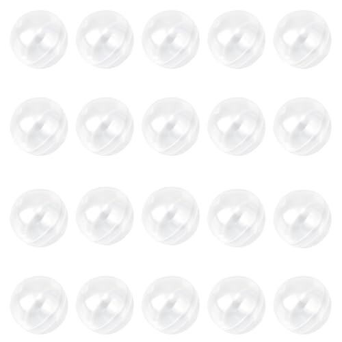 Image of 50 Pcs 32 mm / 1.26 Inch Round Capsules Clear Empty Vending Machine Capsules Containers for Gumball Machines