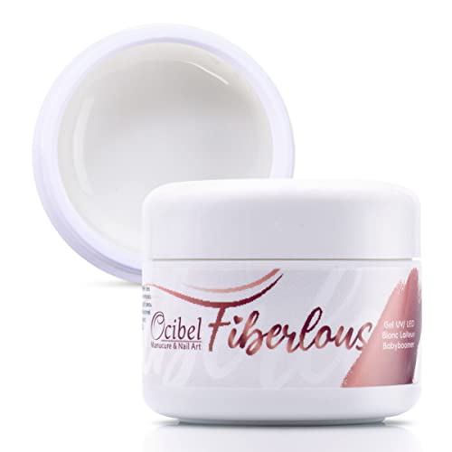 Ocibel - Gel construction ongle UV/LED blanc laiteux idéal pour Baby Boomer. Adhérence, Construction et Finition renforcées grâce à ses petites fibres de verre. Manucure durable, discrète et raffinée