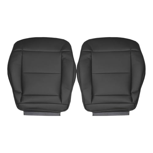 FZJDSD Black Driver & Passenger Side Bottom Microfiber Leather Replacement Seat Covers Compatible with Mercedes Benz E-Class E200 E250 E300 E350 2010 2011 2012 2013 2014 2015 2016