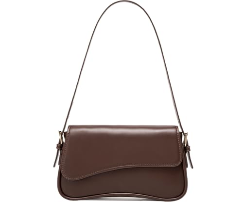 SYXLCYGJ Underarm Shoulder Bag for Women Trendy Purse Vegan Leather Hobo Handbags Clutch Crossbody Bag (Coffee)