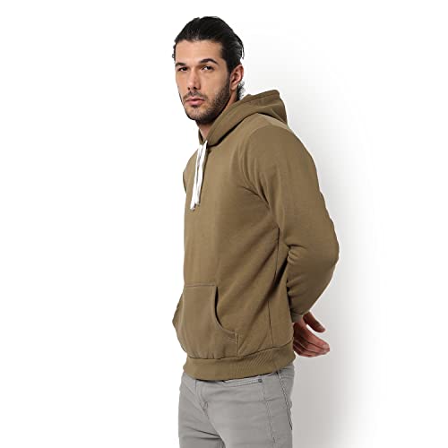 Image of Campus Sutra Men's Cotton Hooded Neck Sweatshirt