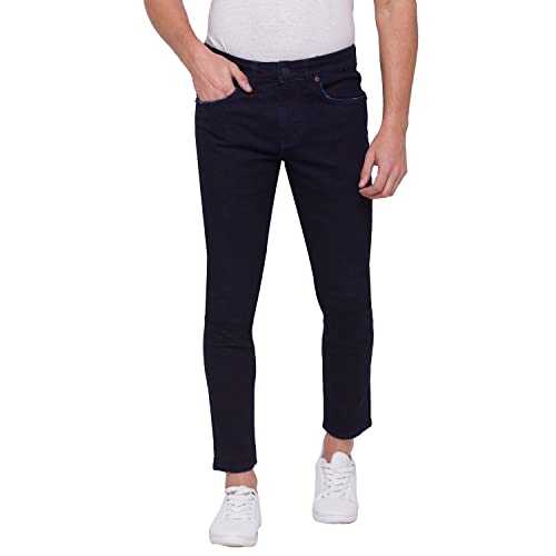 Image of Being Human Blue Skinny Cropped Fit Men's Denims Clothing