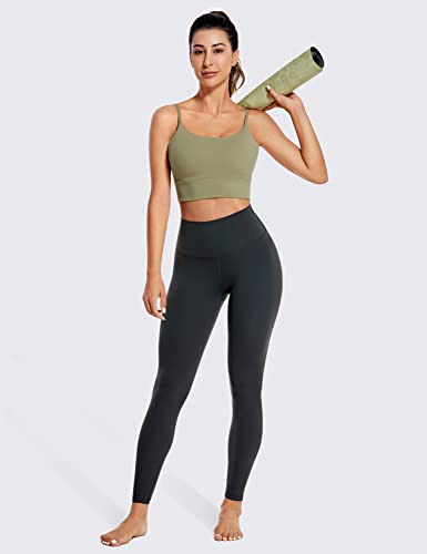 Image of CRZ YOGA V Back Longline Sports Bras | Medium Support, Removable Pads, Yoga, Brushed, Scoop Neck, Spaghetti Straps, for Women