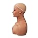 Realistic Female Mannequin Head Model with Shoulder Display Manikin Head Bust for Wigs,Makeup,Beauty Accessories Displaying P-DC487