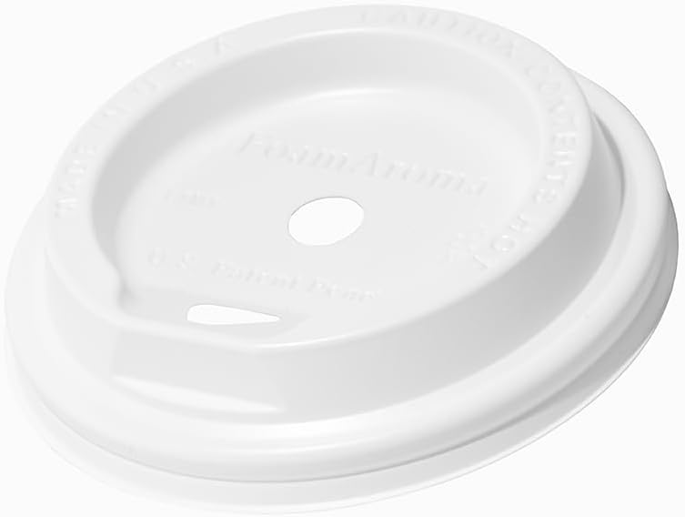 1000-Count White Plastic FoamAroma Coffee Cup Dome Lids | Fits 10/12/16/20/22 oz Hot Cups, Premium Aroma Enhancing | Hot Cup Factory