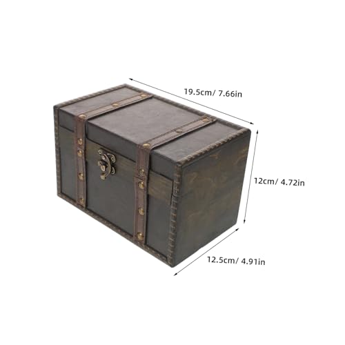 Rangement bijoux efficace coffre trésor bois vintage Baluue