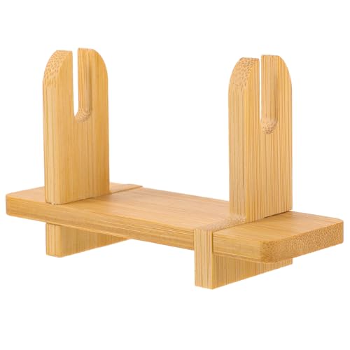 SECFOU Supporto per Taglierina in Bambù Multifunzione Portautensili da Cucina Ventilato Ripiano Unico Organizer per Taglierine e Coltelli Porta Cutter da Banco Angoli Arrotondati per